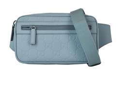 GG Rubber Effect Belt Bag, Leather, Blue, 6623, DB/B, 3*